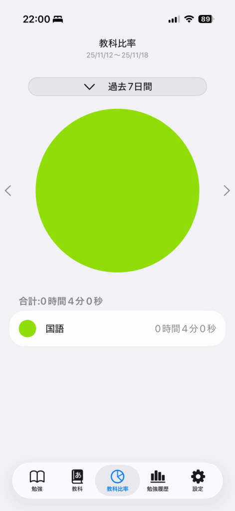 教科毎の比率の操作画面 2